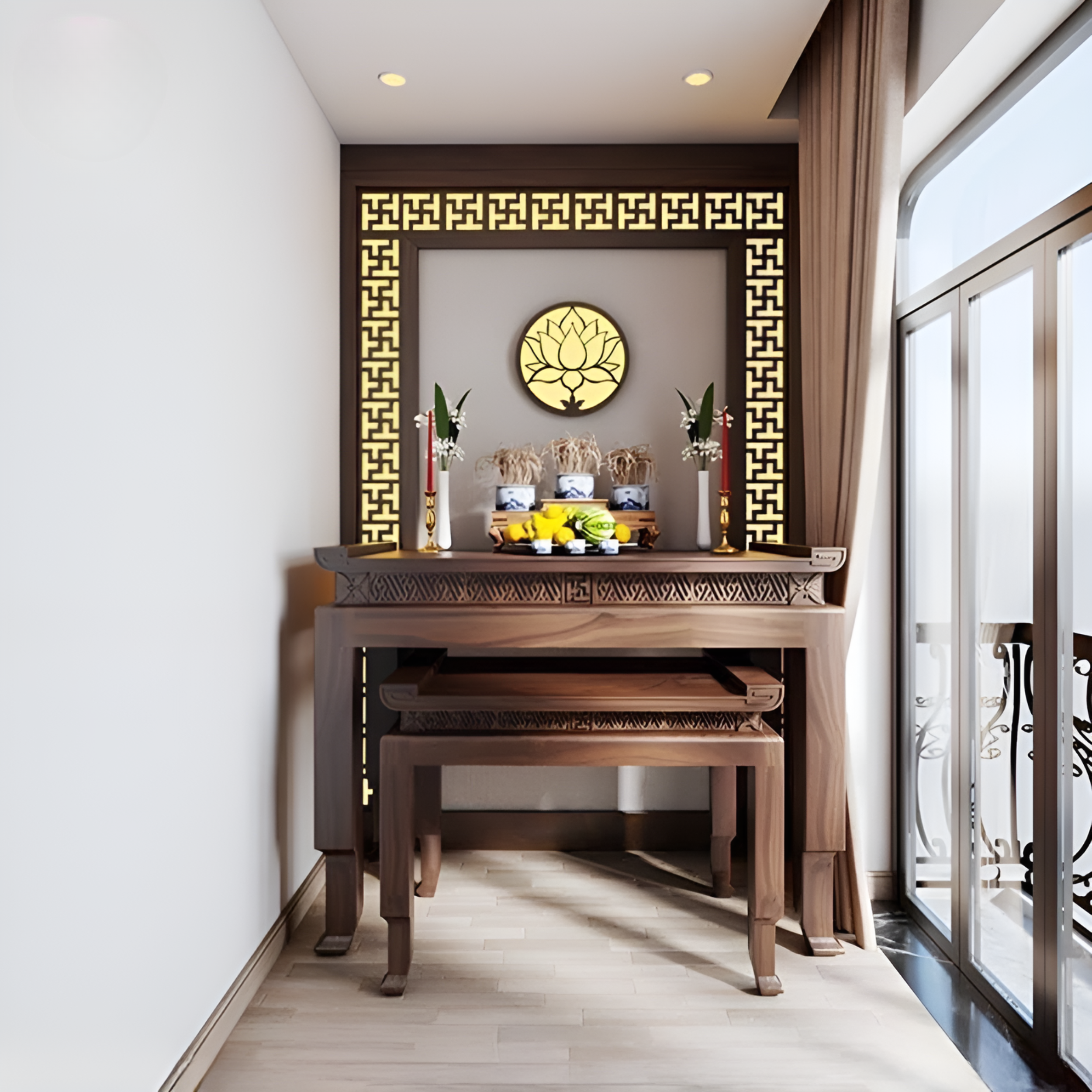 mẫu bàn thờ đứng đẹp